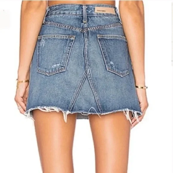 NWT GRLFRND Eva A-Frame Gusset Skirt in Walk This Way - Picture 3 of 11